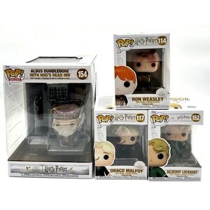 Funko Pop Lot Harry‎ Potter Dumbledore Ron Weasley Draco Malfoy Gilderoy Lockhar